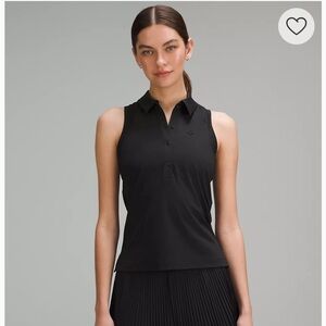 Quick Dry Sleeveless Polo Shirt
Straight Hem black